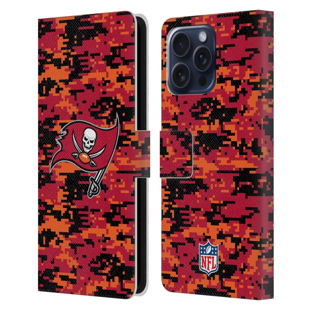 TAMPA BAY BUCCANEERS(NFL) バックス バックス - Digital Camouflage レザー手帳型 / Apple iPhoneケース - PGS